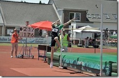 Jorma Blank beim Versuch über 1,76 m im   Hochsprung.